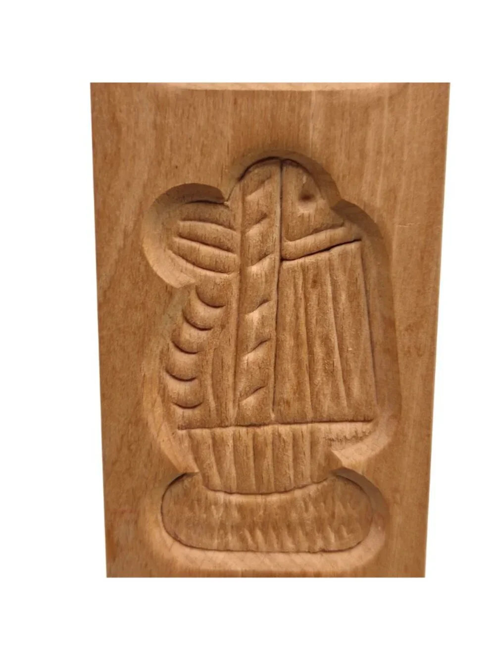 Vintage Wooden Speculaasplank Cookie Mold Carved Animal Windmill Folk Art
